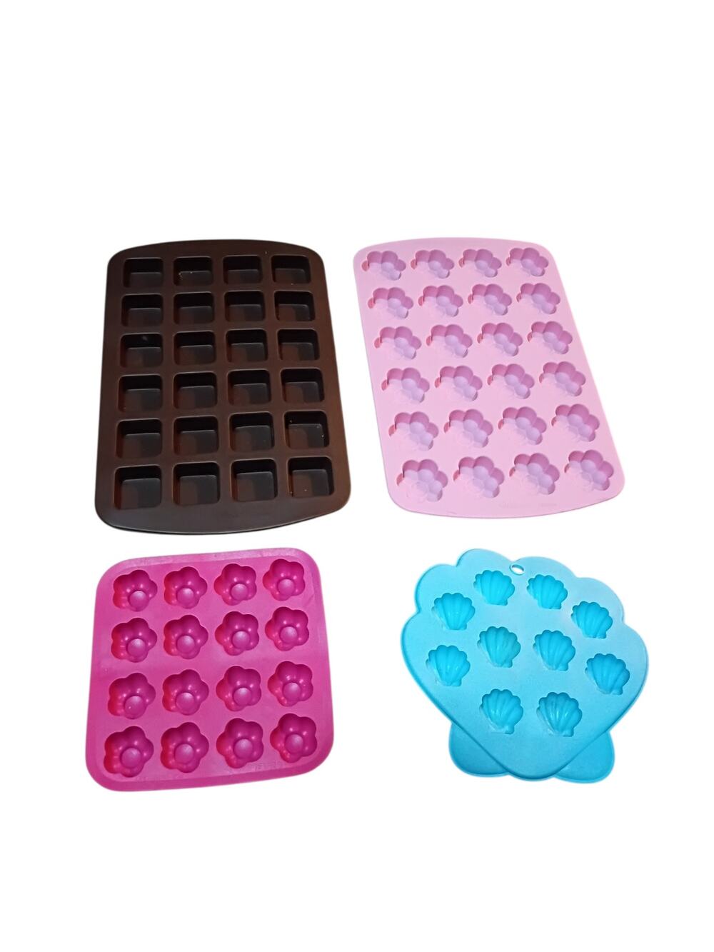 4 Silicone Soap Candle Tarts Melts Tray Lot Candle & Soap Making Arts & Crafts